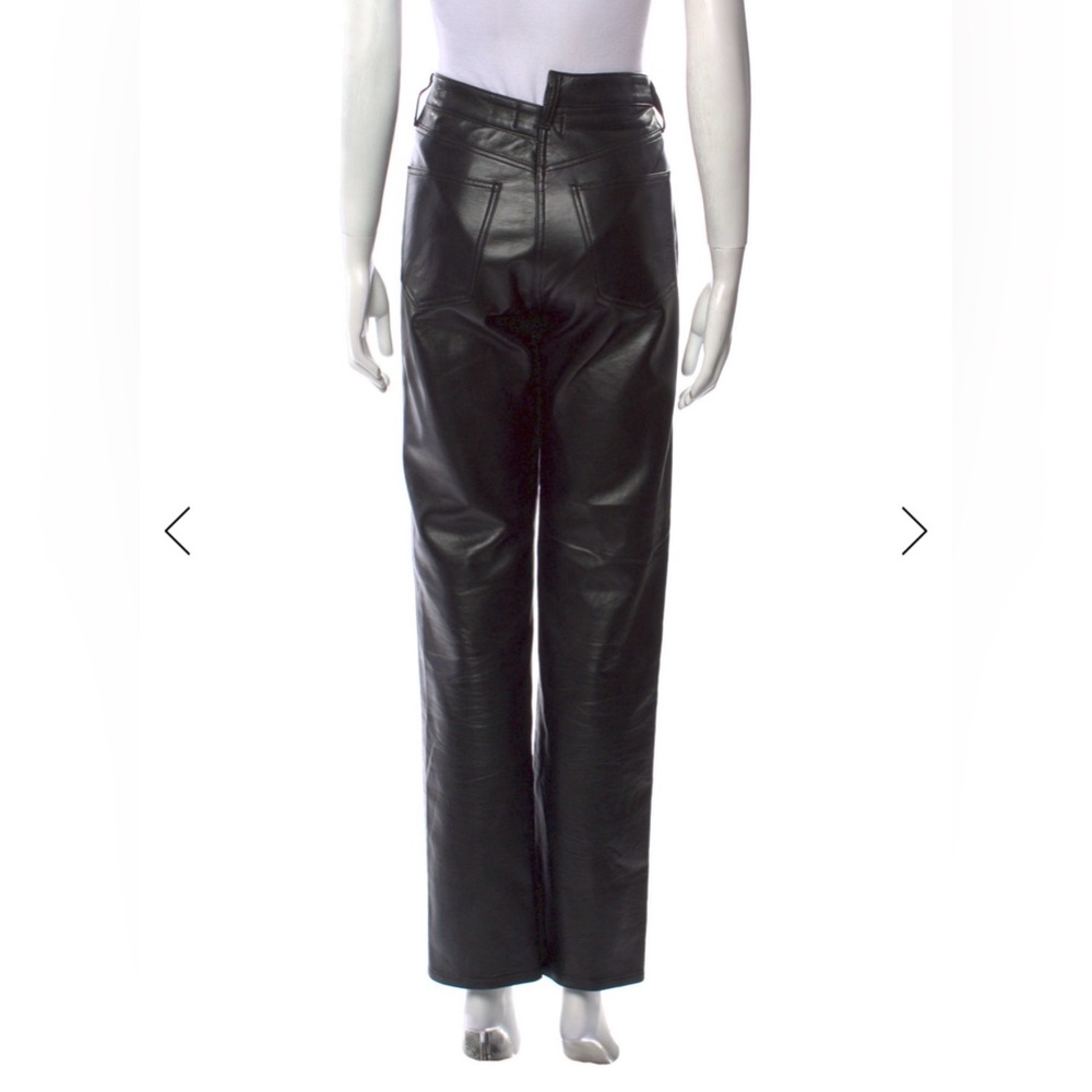 Agolde Leather Criss Cross Straight Pants - Size M - Picture 5 of 5